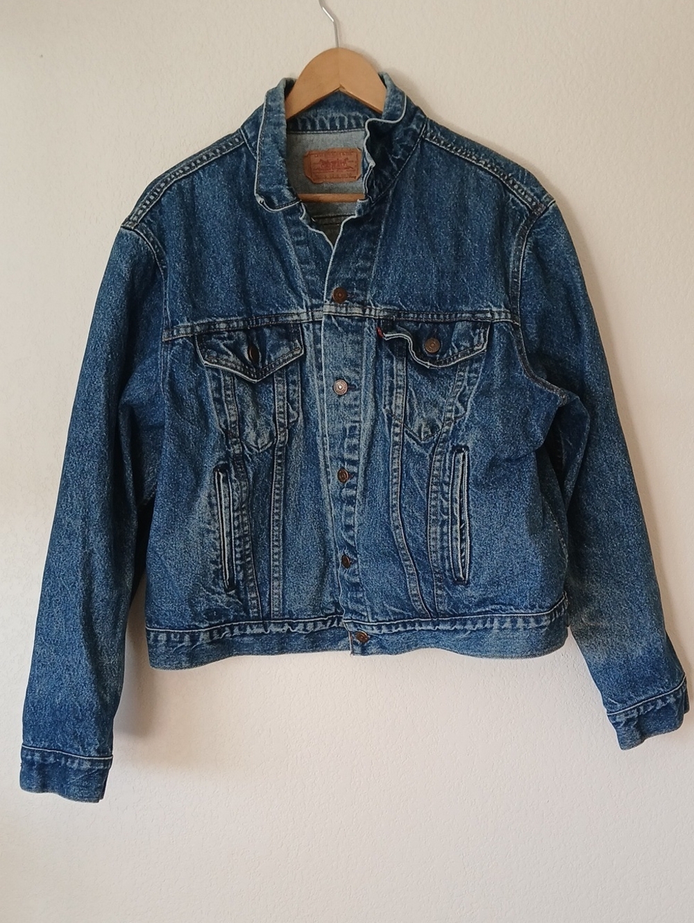Vintage 80s Levi's Type 3 Trucker Denim Jacket With Pockets